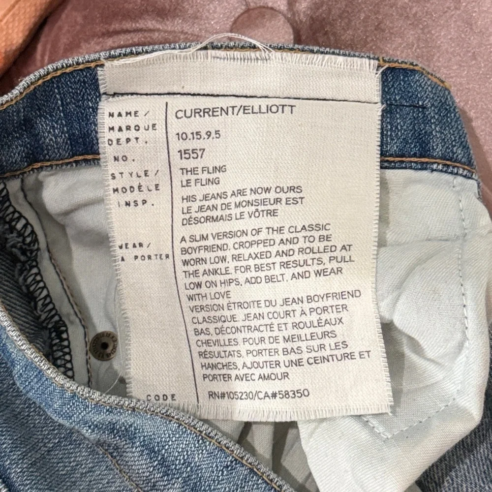 Current/Elliott Classic Blue Denim slim boyfriend size 29